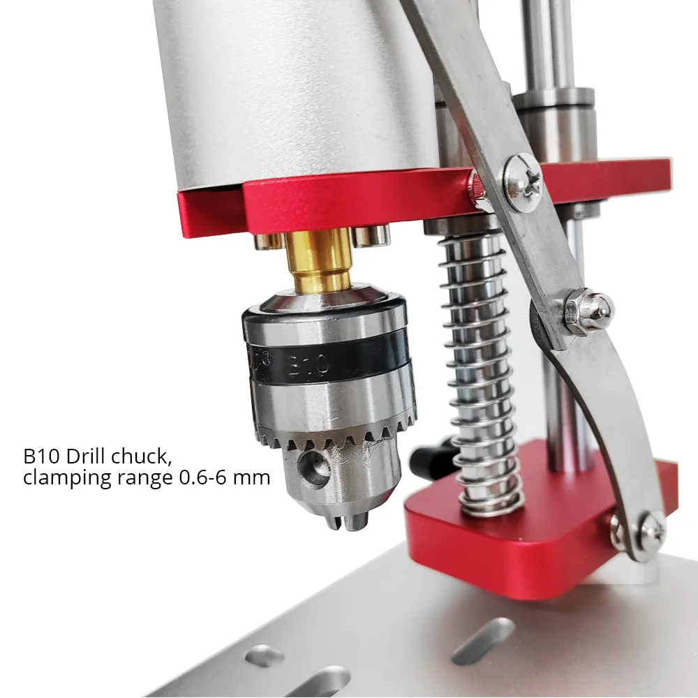 Imagem -03 - Mini Furadeira dc Micro Bancada Broca B10 0.66 mm Mandril Portátil Perfurador de Bancada 775 Motor Metal Madeira Faça Você Mesmo Artesanato Ferramenta