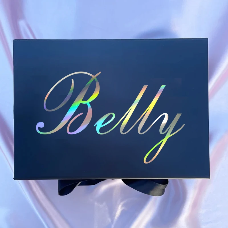 Pegatina con nombre personalizado para decoración de caja de regalo de cumpleaños, Navidad, boda, nombre de caja personalizado, calcomanías de vinilo extraíbles para dama de honor