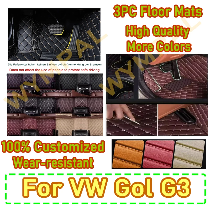 

Роскошный автомобильный коврик для VW Gol G3 2000 2001 2002 2003 2004 4-дверный автомобильный ковер с аксессуаром из алмазной кожи Роскошный женский коврик для ног