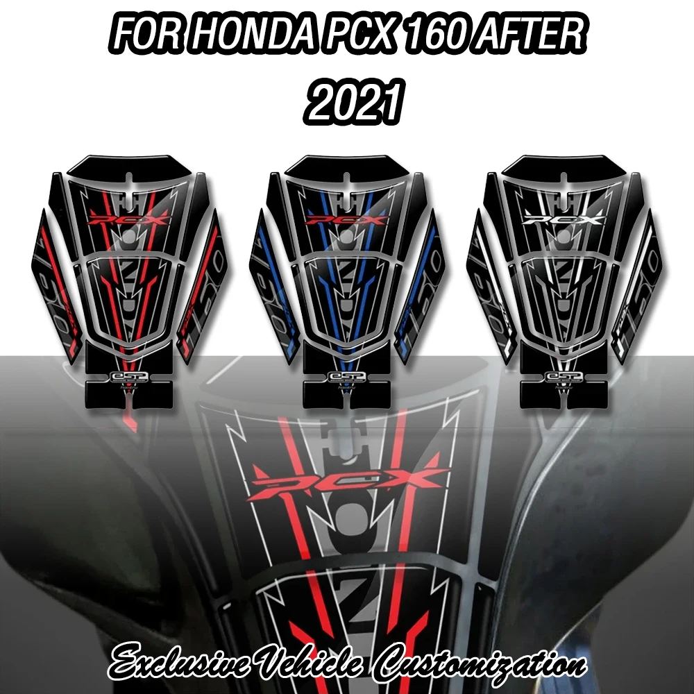

Decoration Sticker of 3D Resin Motorcycle Fuel Tank Pad for Honda PCX 160 after 2021