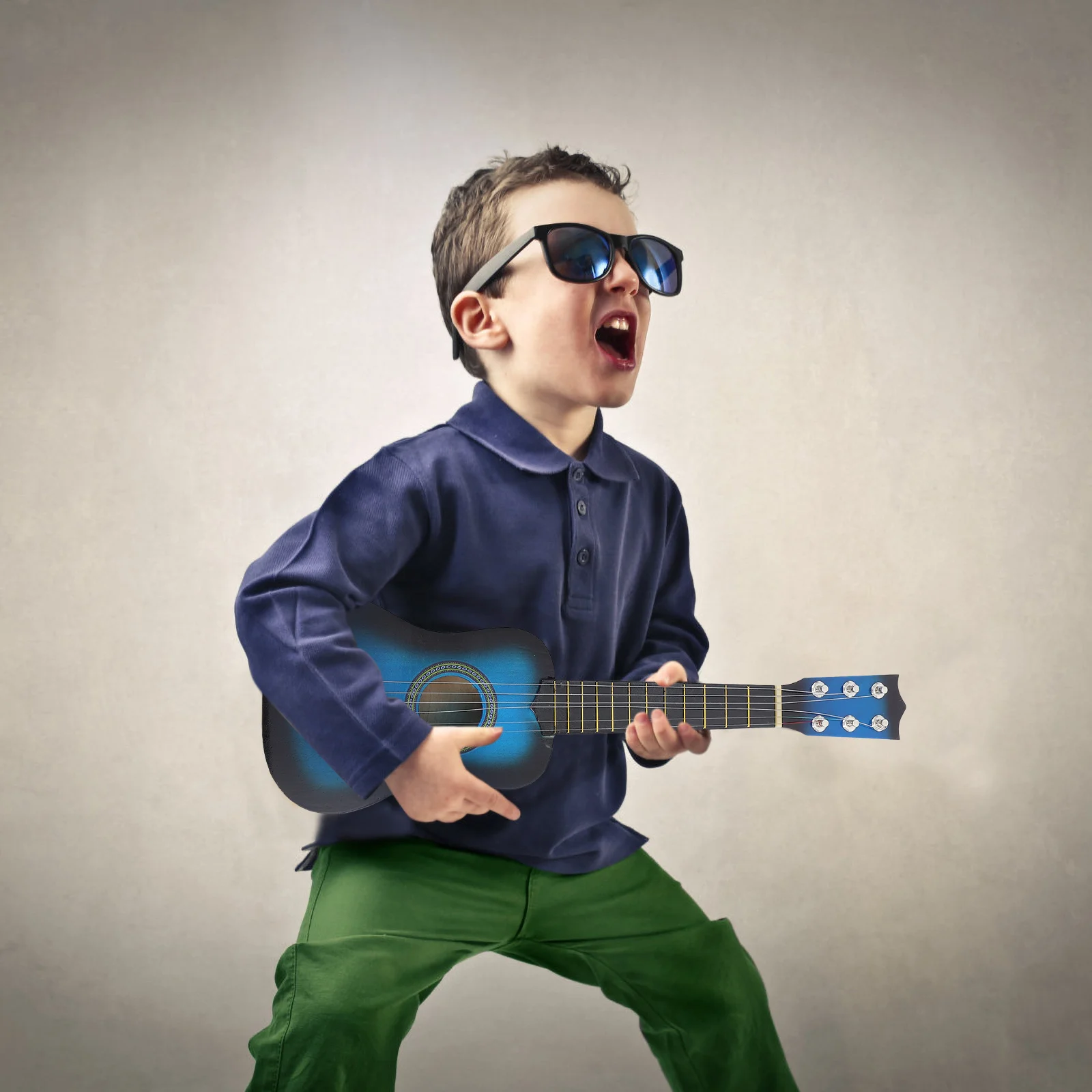 

Kids Guitar Simulation ABS Material Mini Guitar for Beginners Musical Learning Practice Portable Children Musical Instrument