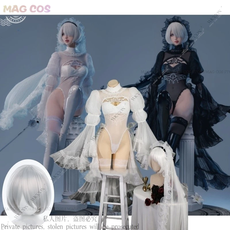 2B YoRHa No.2 Type B Cosplay Costume Game Cosplay 2B/2P Cosplay Female Costume Two Styles Women Cosplay Wedding Sexy Woman