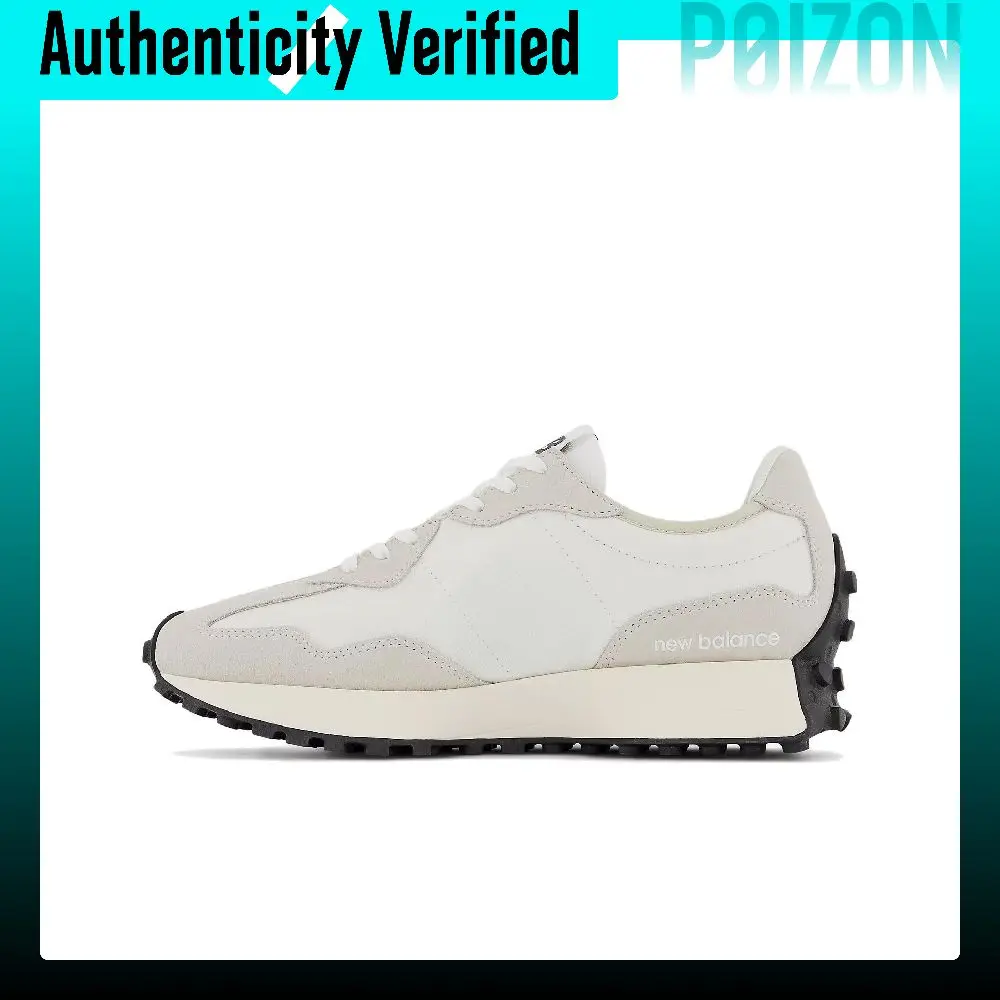 New Balance NB 327 Vintage Nylon Abrasion Resistant Low top Casual Running Shoes Women's White Black WS327FE