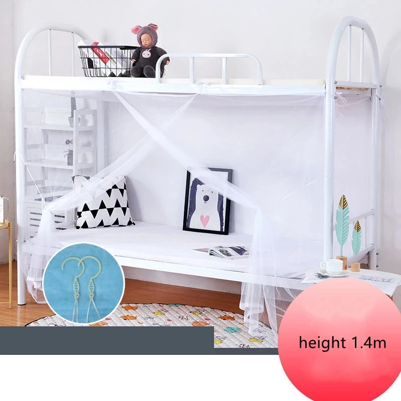 New Dormitory Lower Berth Universal Mosquito Net Summer Encrypted Breathable Mosquito Net Student Single Pure Color Mosquito Net