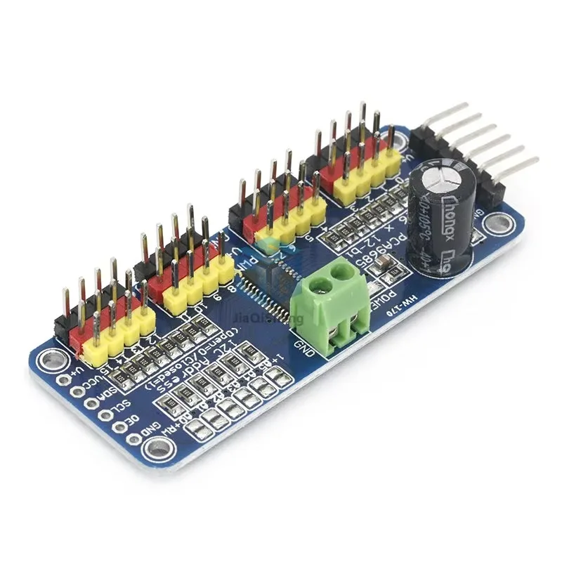 16-канальный 12-битный модуль PWM/Servo Driver-I2C интерфейса PCA9685, защитный модуль pi, серводвигатель