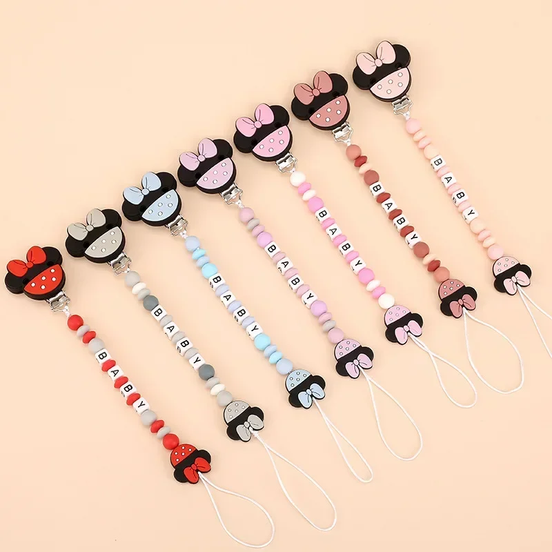 

Детские персонализированные зажимы для соски с именем на заказ, держатель для соски-пустышки, мультяшная милая цепочка с защитой от падения, жевательная игрушка для душа для новорожденных