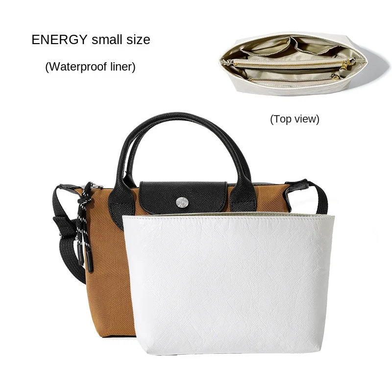 Organizer for Longchamp Energy S size Dupont Paper Inner Bag Purse Insert Storage Makeup Bags Liner Bag Support Shaper