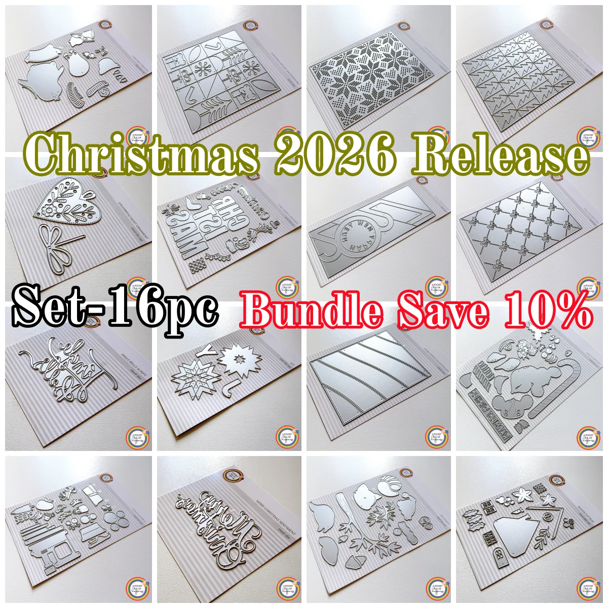 Winter Cottage Red Panda Penguin Express Christmas Metal Cutting Dies for DIY Making Card Scrapbook Embossed Paper Album Craft