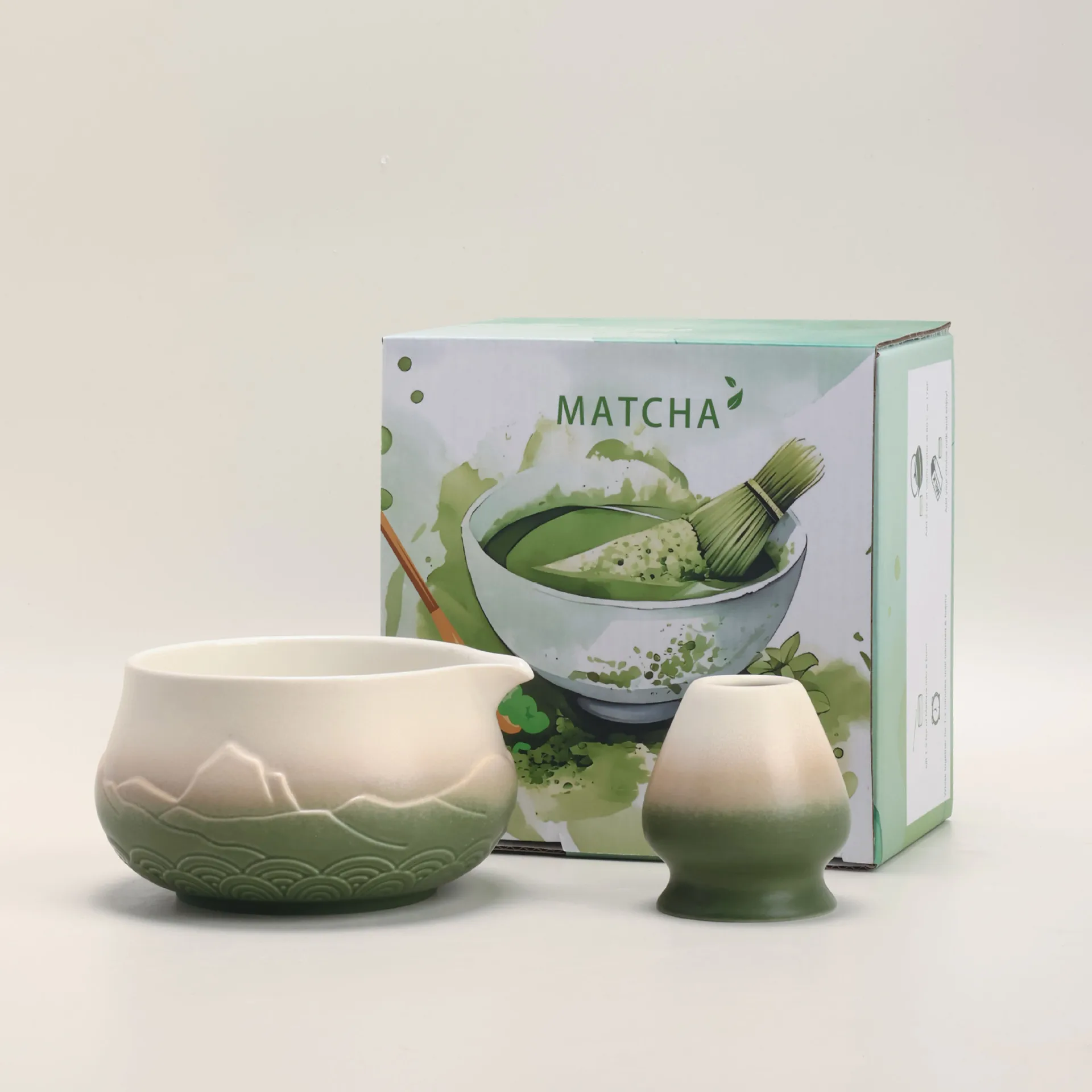 

Новый набор венчиков для мача из 2 предметов, керамическая тисненая чаша для матча премиум-класса, набор чаш для матча, посуда для напитков с носиком, набор аксессуаров для матча