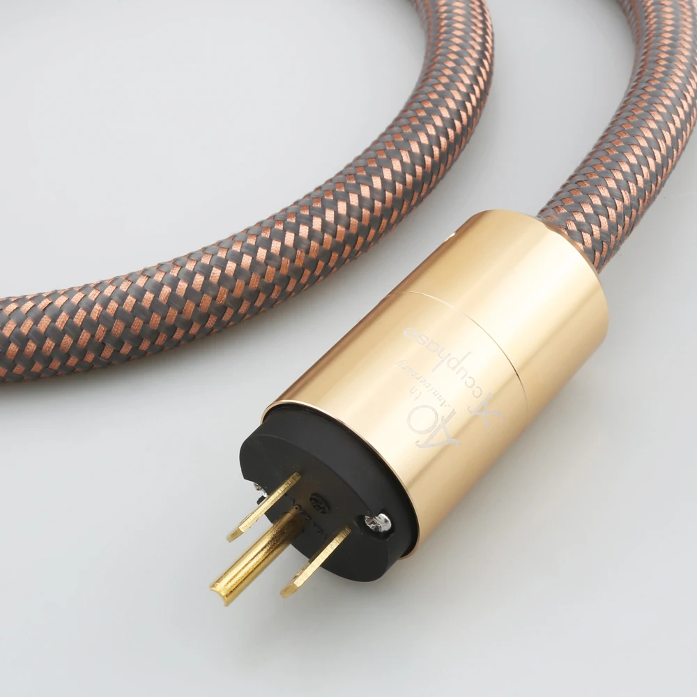 Power Cable HI End EU Schuko Power Cord CD Amplifier Amp EU Version Plug Cable Hifi AC Mains EU Schuko Power Line