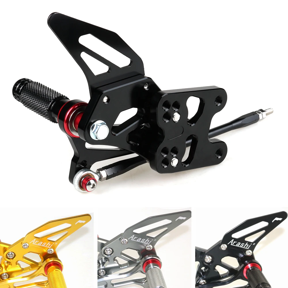 For SUZUKI GSXR1000 GSX-R 1000 2007 2008 Motorcycle Rearset Footrest Footpeg Pedal CNC Aluminum Alloy Modified Accessories