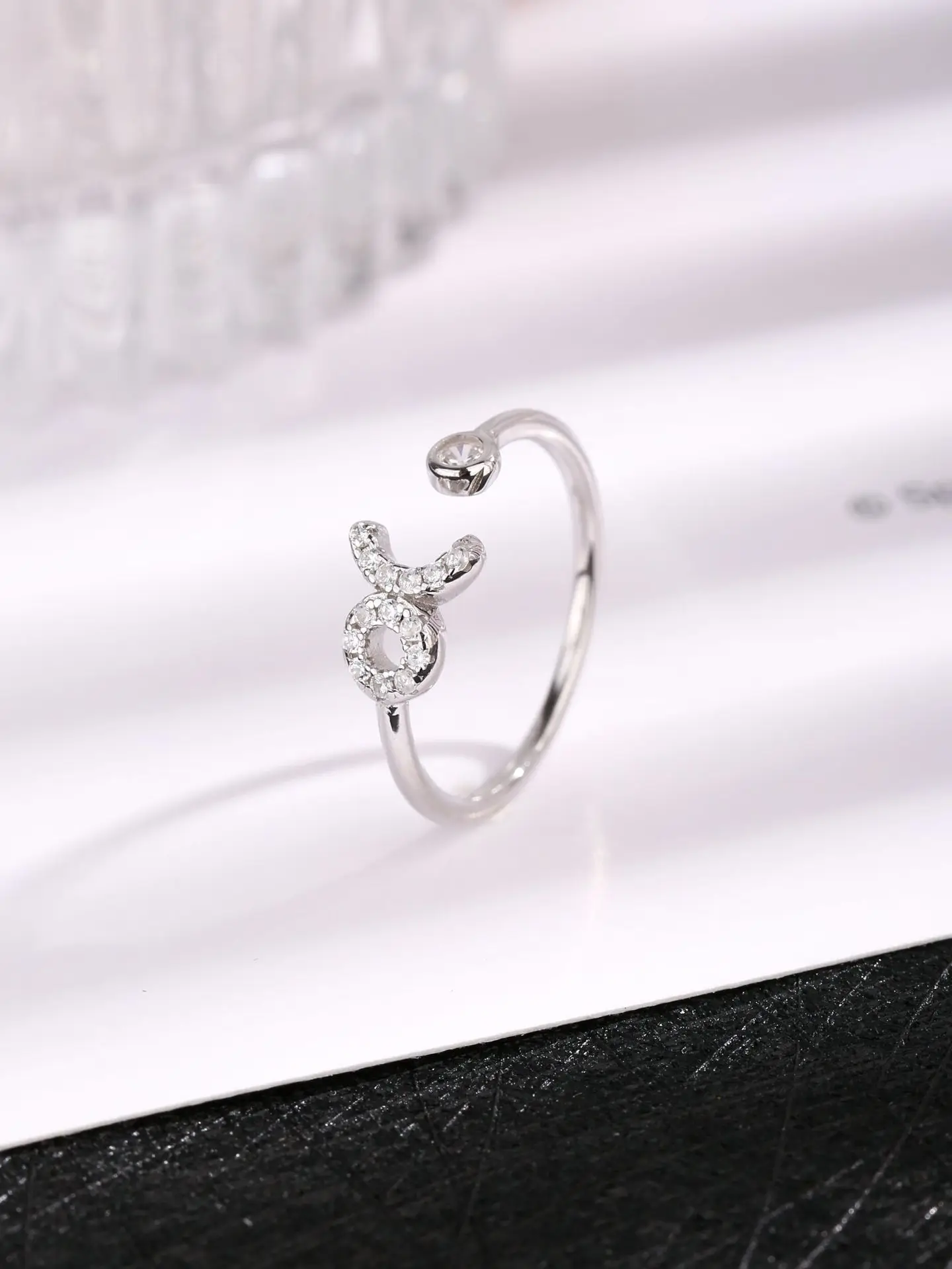 Adorable Sterling 925 Silver Girl's Ring with Cute Animal Shape Decoration,Opening Design with Versatile Simple Style