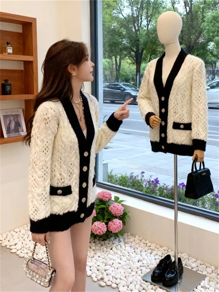

Korean Sle Color Blo Knitwear Women's Faion Spring New Arrival Sweater Long Sve Moisture ng Winter Thiened