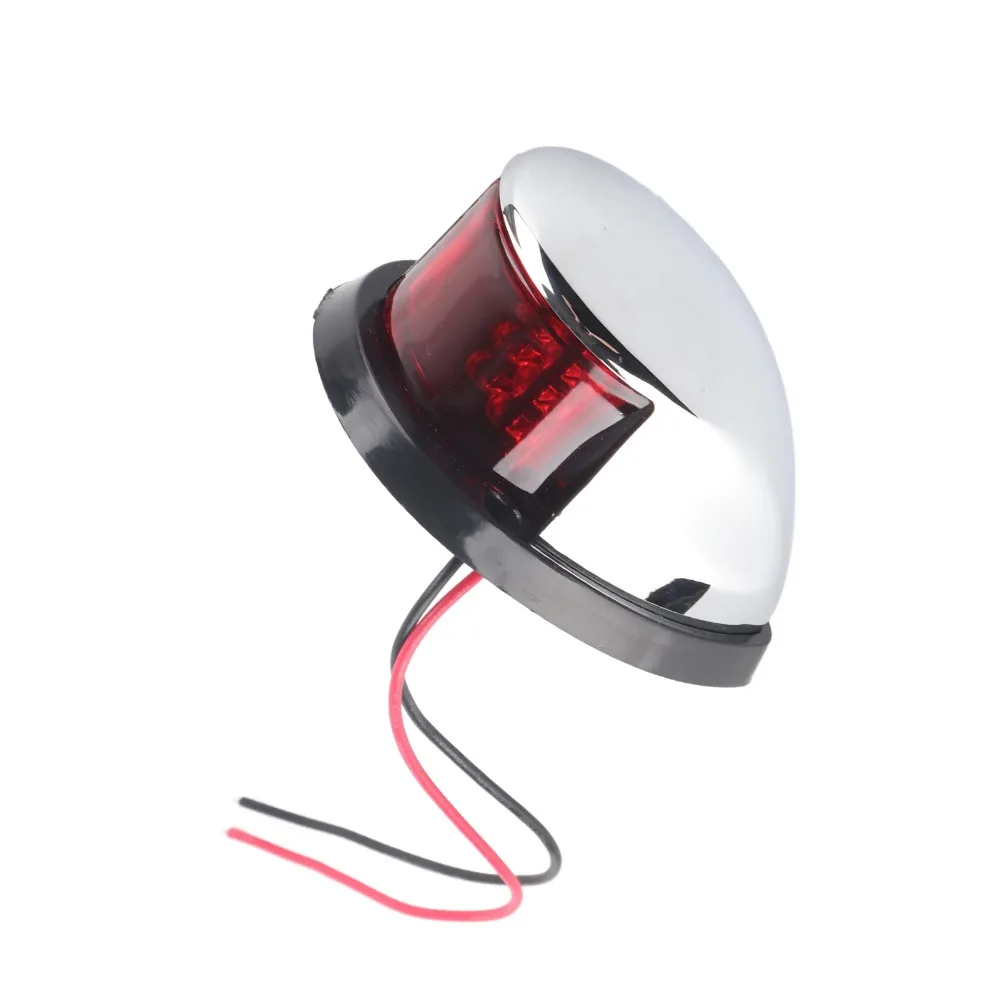 أضواء LED أضواء حمراء خضراء قارب الملاحة ضوء 12 فولت 8 واط مصباح إشارة الإبحار قطرة شكل قارب الجبهة ضوء عائم #1
