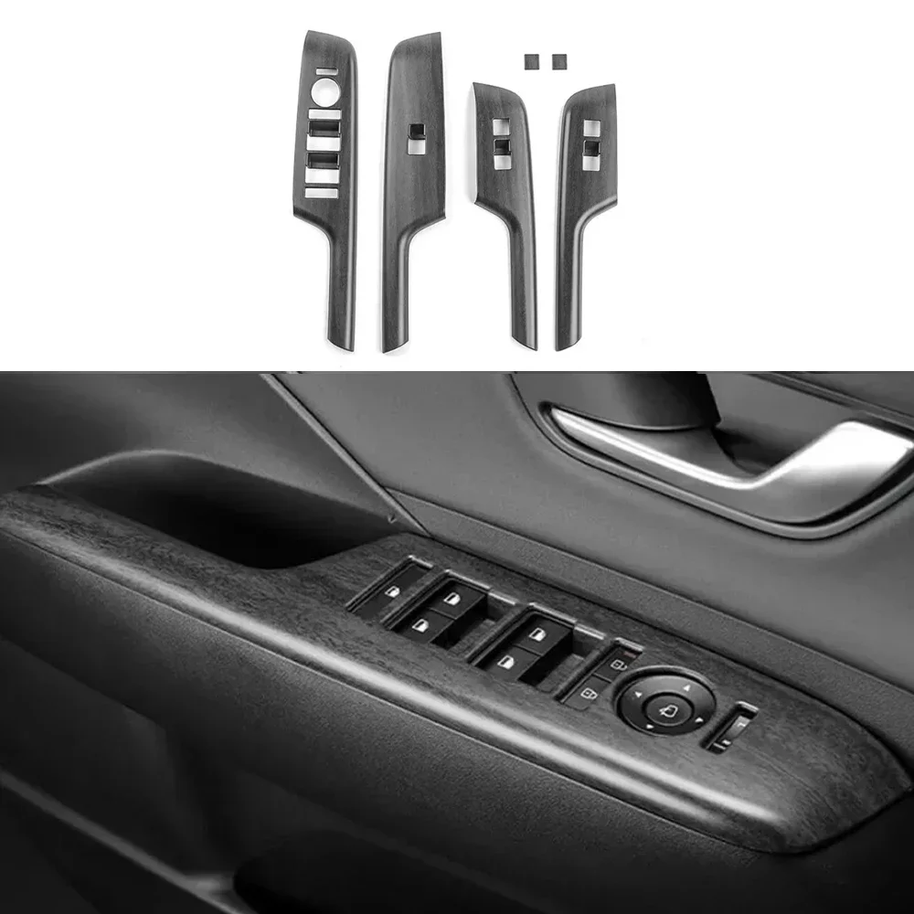 

Для Hyundai Kona SX2 2024 2025 деревянный дверной подлокотник, наклейка, кнопка переключения окна, крышка LHD