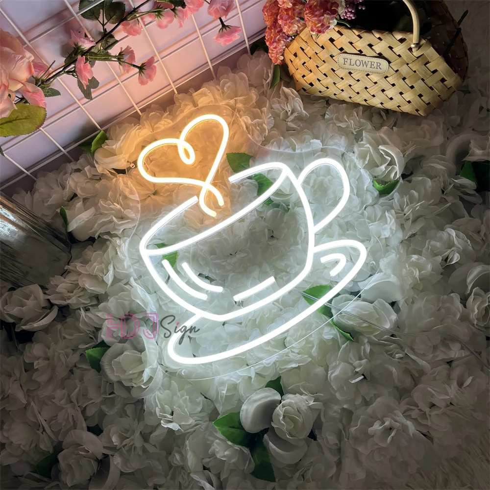 Coffee Neon Sign Room Coffee Shop Hanging LED Wall Decor Neon Light Sign for Bar Cafe Store Decoration Business Lights