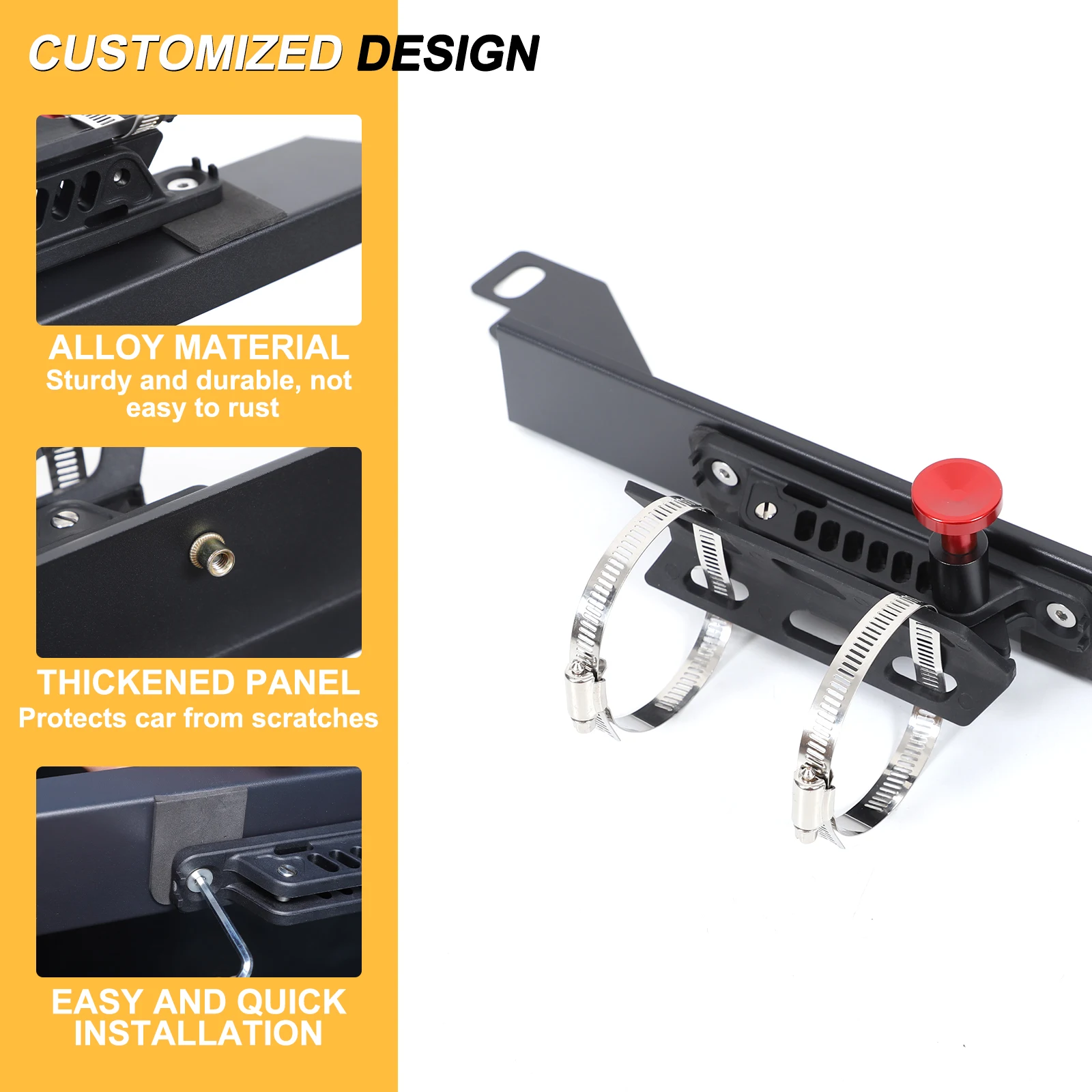 Carbon steel Black Front Seat fire extinguishers Bracket Rack For Seat Leon MK2 2008-2012 Car Accessories - view 4