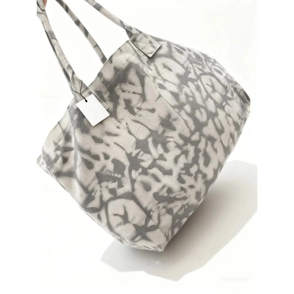 ファッショングレープリントキャンバスハンドバッグ女性の高品質スポーツとフィットネスバッグ大容量トートバッグ通勤ショルダーバッグ