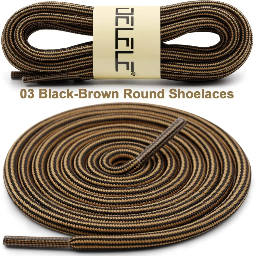 أربطة أحذية دائرية متينة: أربطة أحذية للمشي لمسافات طويلة للأحذية وأحذية العمل 2 P