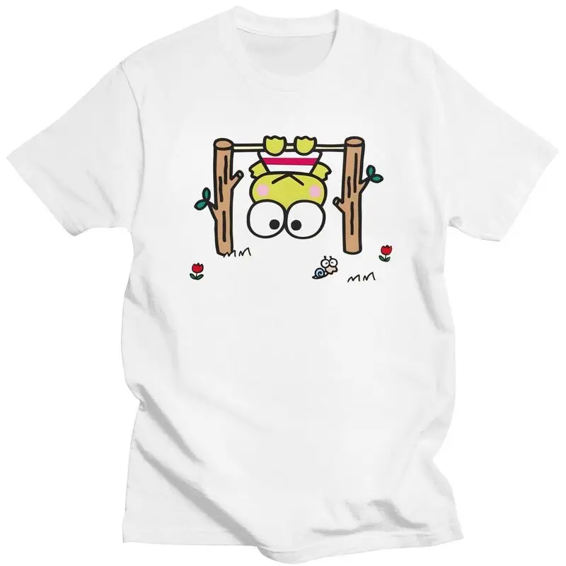 

Custom Mens Sanrio Keroppi Cartoon T Shirts Short Sleeve Cotton Tshirts T-shirt Leisure Tees Loose Fit Clothes