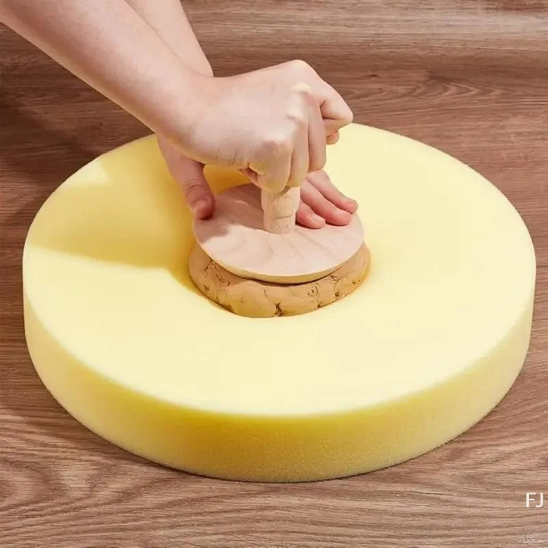 [YU]Large Round Pottery Sponge Cushion For Clay Crafts Molding Painting Ceramic Tool For Artists Beginners Craft Sponges