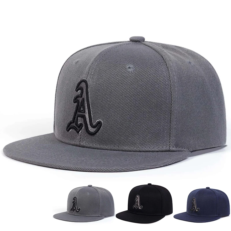 Unisex Gothic Letter A Stickerei Hip-Hop-Hüte Frühling Herbst Verstellbare lässige Snapback-Baseballkappen Outdoor-Sonnenschutzhut – Detail 1