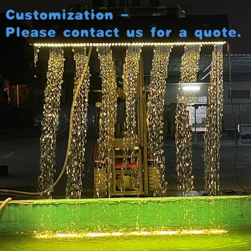 

custom.Customized Large Indoor Digital Curtain System Controlled Waterfall Fountain