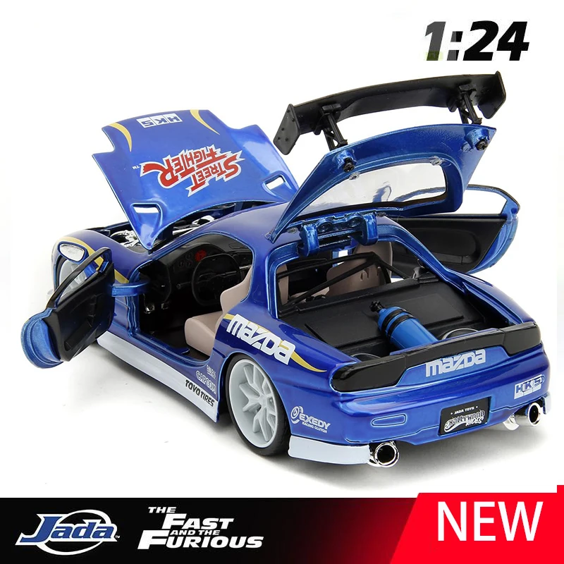 

JADA 1:24 Mazda RX7 1993 Alloy Car Diecasts & Toy Vehicles Car Model Miniature Scale Model Car For Children