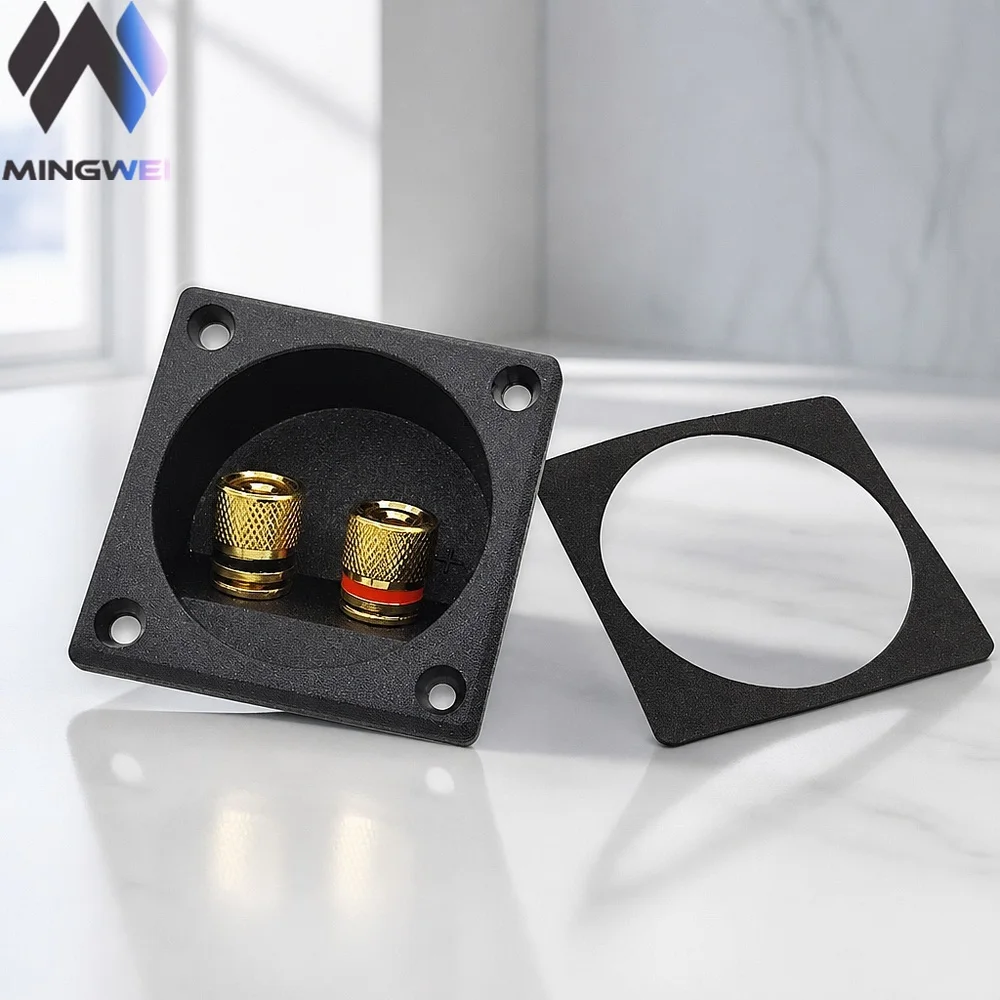 DIY Audio Accessories 2 4 Way Optional Speaker Terminal Box Thickened ABS Plastic Junction Box Binding Clip 2PCS per Lot