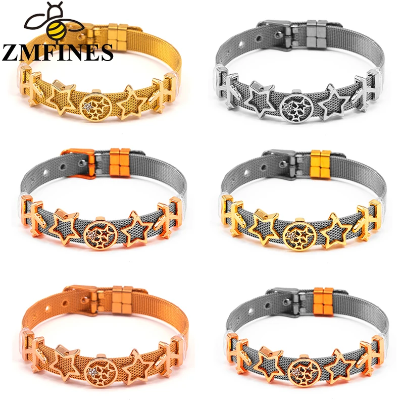 High Quality And Versatile 10mm  Stainless Steel Mesh Bracelets DIY Charm Keeper Bracelets Bangle For Women Jewelry