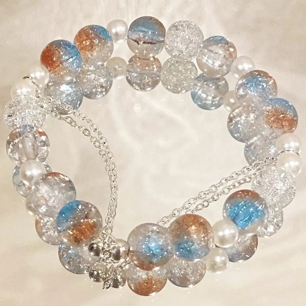 100 pezzi di perle di vetro rotonde di colore misto da 8 mm per gioielli fai da te, collane, bracciali, regalo di Natale R0120