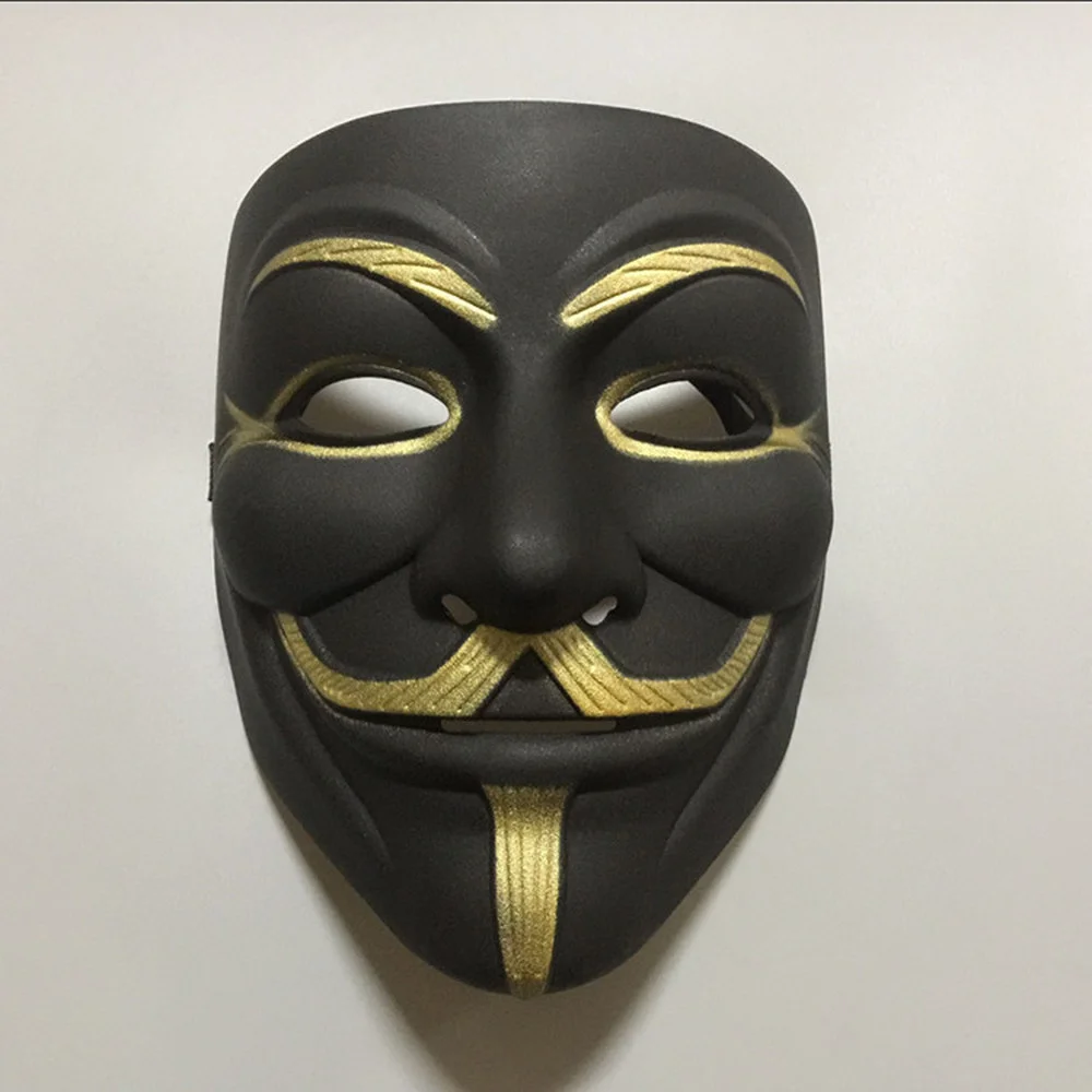 Hot Sale Halloween Masks V for Vendetta Mask Anonymous Guy Fawkes Fancy Dress Adult Costume Accessory Masquerade Cosplay Masks