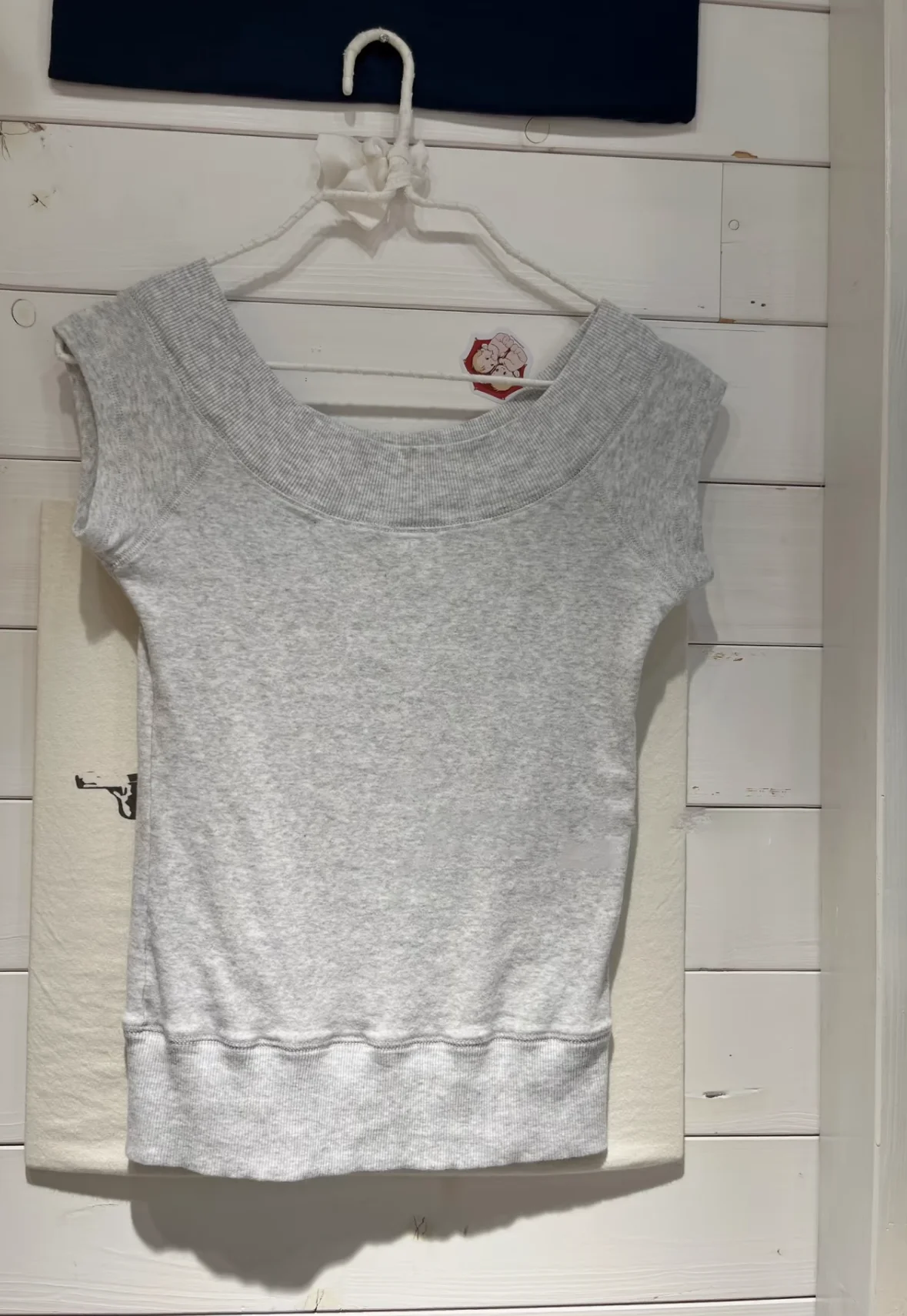 グレー コットン スリム 半袖 Tシャツ レディース 夏 リブ編み スクープネック ベーシック Tシャツ プレッピースタイル スイート シンプル Y2K トップス ティー 新作