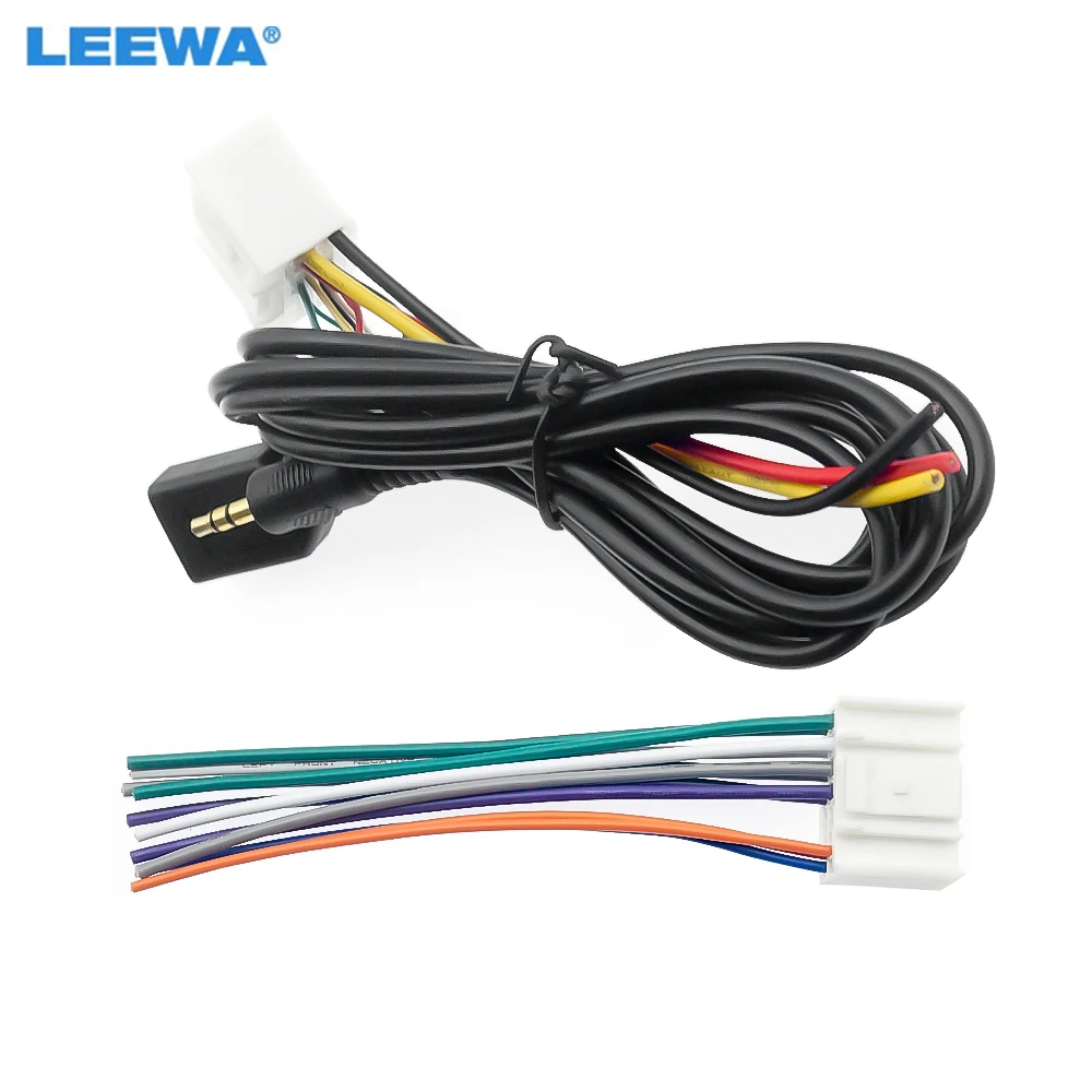 

LEEWA 1Set Car Audio CD Stereo Wiring Harness Adapter With USB/AUX(3.5mm) Plug For Hyundai IX35/Elantra/Santa Fe/Sonata Factory