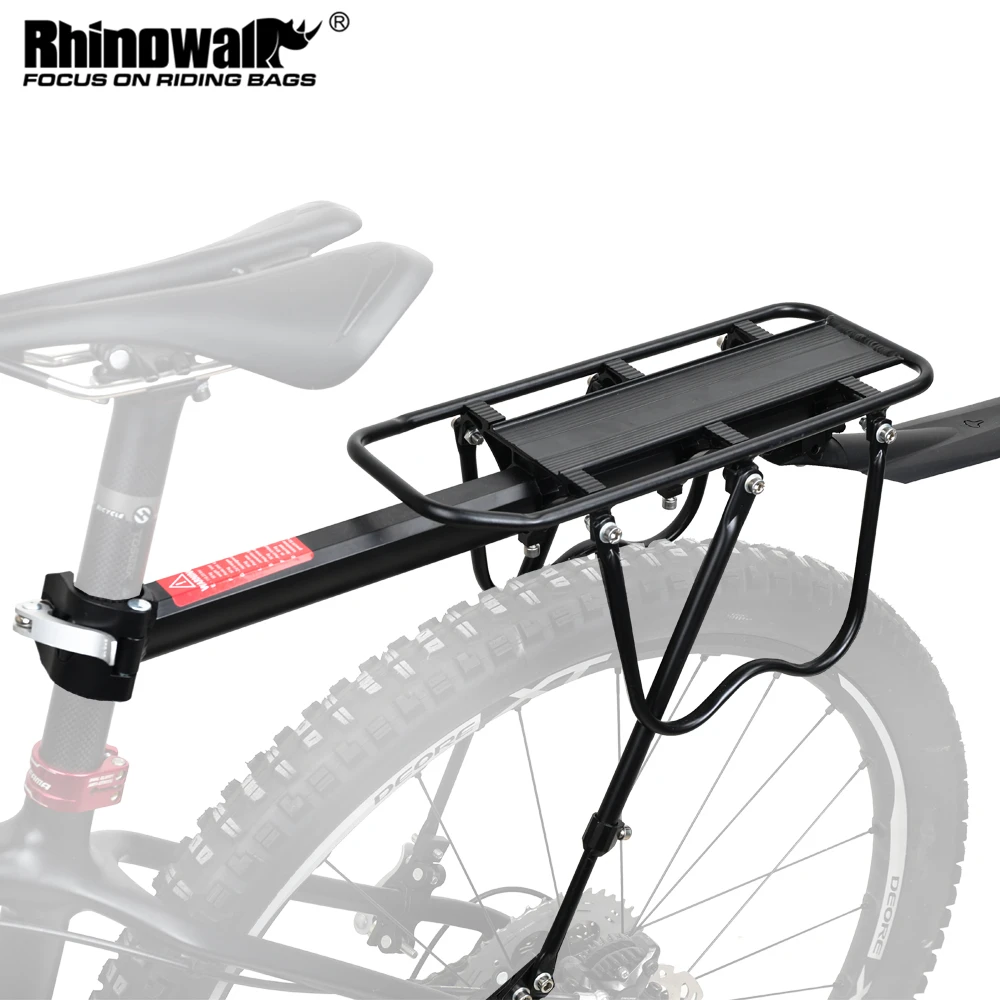 Rhinowalk Bicycle Luggage Carrier Cycling Seatpost Bag Holder Stand Cargo Rear Rack Shelf for 20-29 inch bike with Install Tools