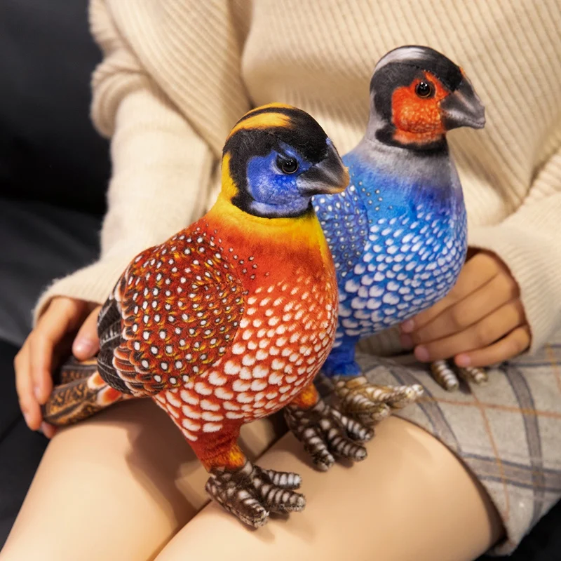 20cm Cute Real Life Guinea Fowl Plush Toys Funny Imitation Stuffed Toys Simulation Chicken Plushie Toys Dolls