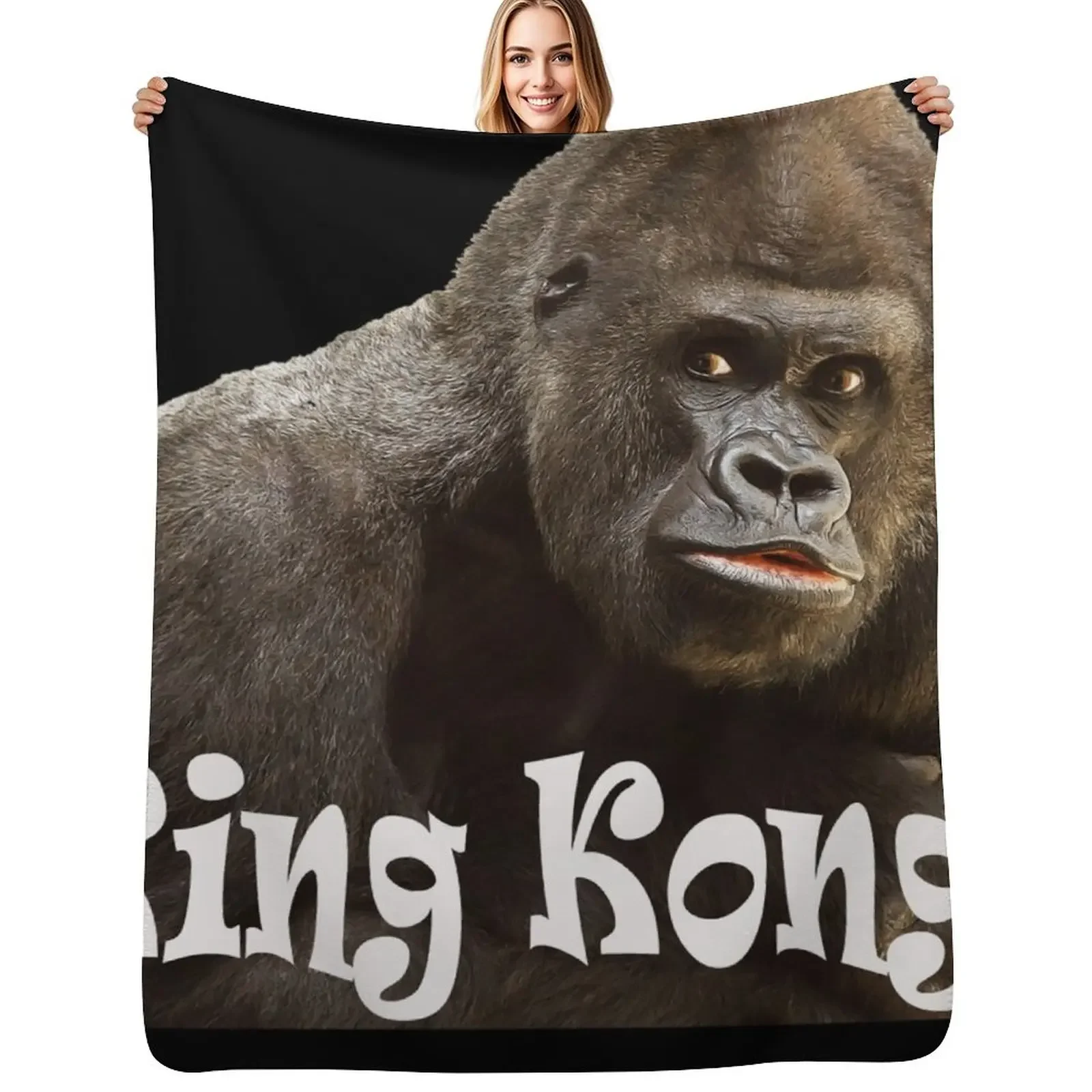 

King Kong - king kong old movies Throw Blanket bed plaid Flannel Fabric Decorative Sofas Warm Blanket