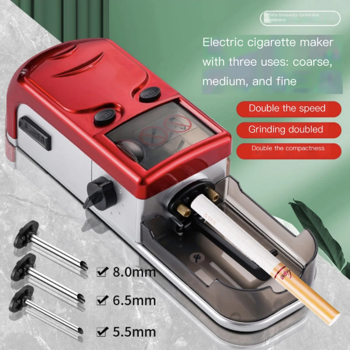 Automatic Cigarette Maker 5.5/6/8mm One Machine Three-purpose Electric Cigarette Machine