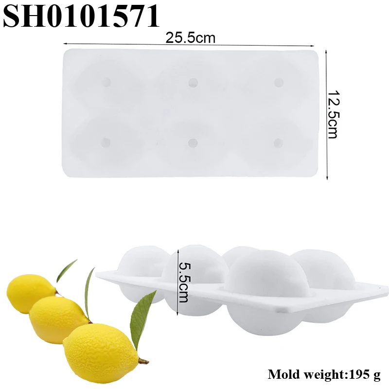 Fruits Design Silicone Cake Moulds Mango or Lemon Shaped Mousse Cake Molds Kitchen Food Grade Bakeware Dessert Decorating Tools