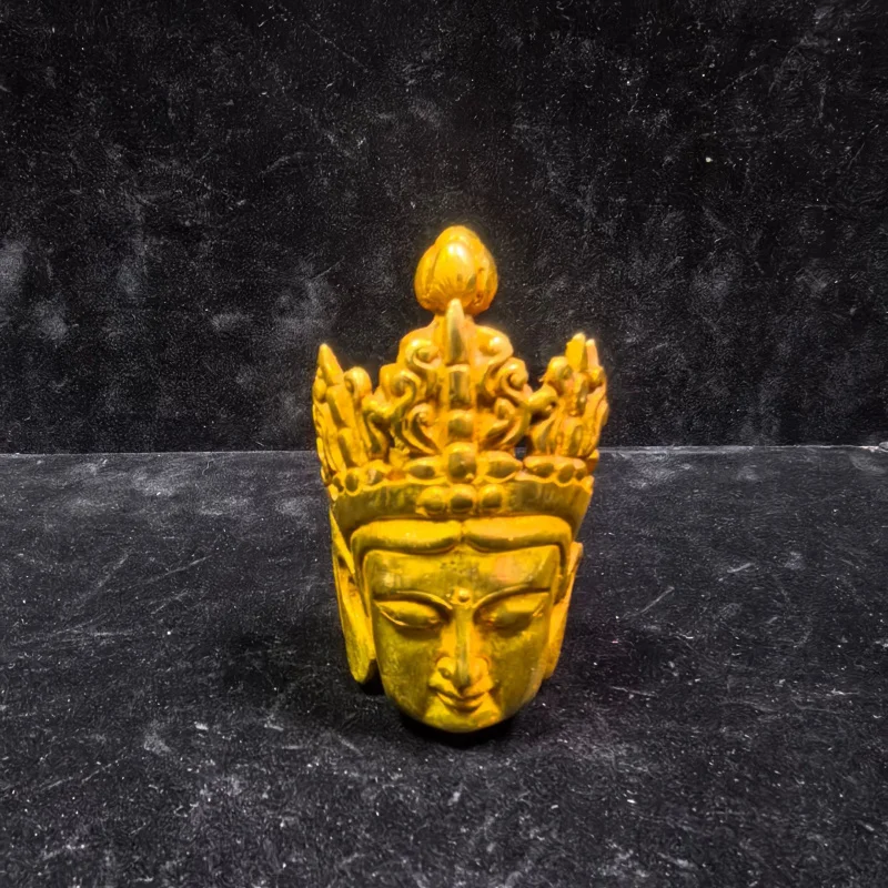 

Miscellaneous Pure Copper Gilt Antique Buddha Head Buddha Statue Tathagata Buddha Ornament Miscellaneous