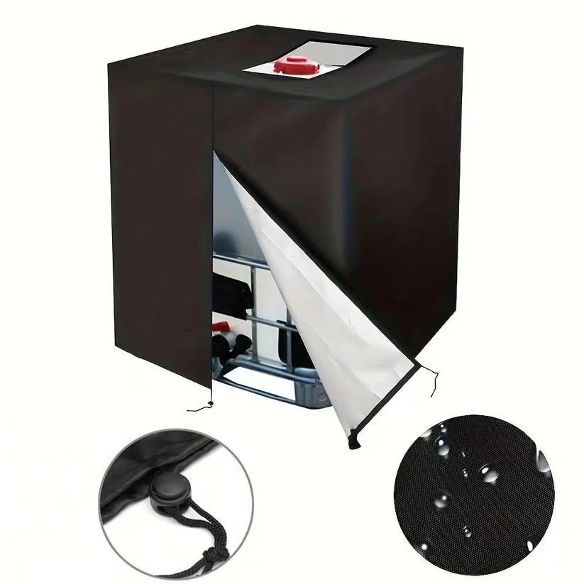 Professional 1000 Liters Ibc Water Tank Cover Outdoor Garden Furniture Waterproof Anti-dust Wind Rain Sun Snow Protection view 6