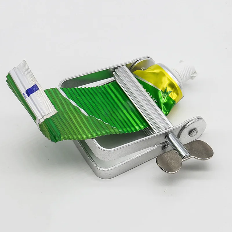 Metal Toothpaste Dispenser Portable Convenient Manual Tube Squeezer Tool For Hair Color Dye Paste Rolling Accessory
