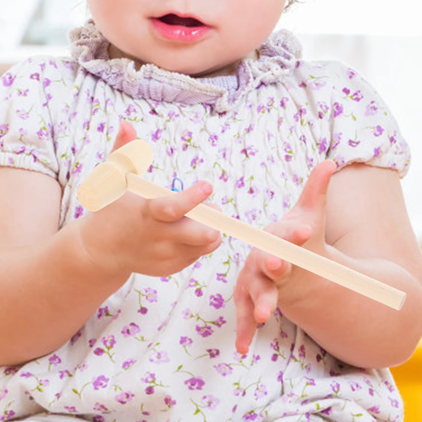 

5pcs Mini Wooden Hammer Pounding For Babies Toddlers Improve Hand Eye Coordination Motor Skills Baby Beat Wood Gavel Hand