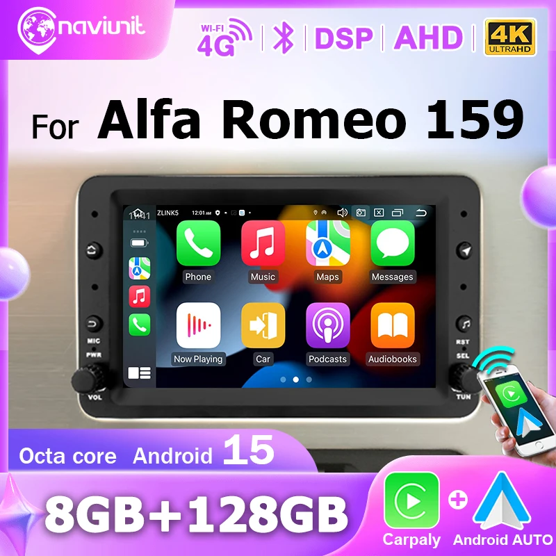 Brezžični CarPlay avtoradio za Alfa Romeo 159
