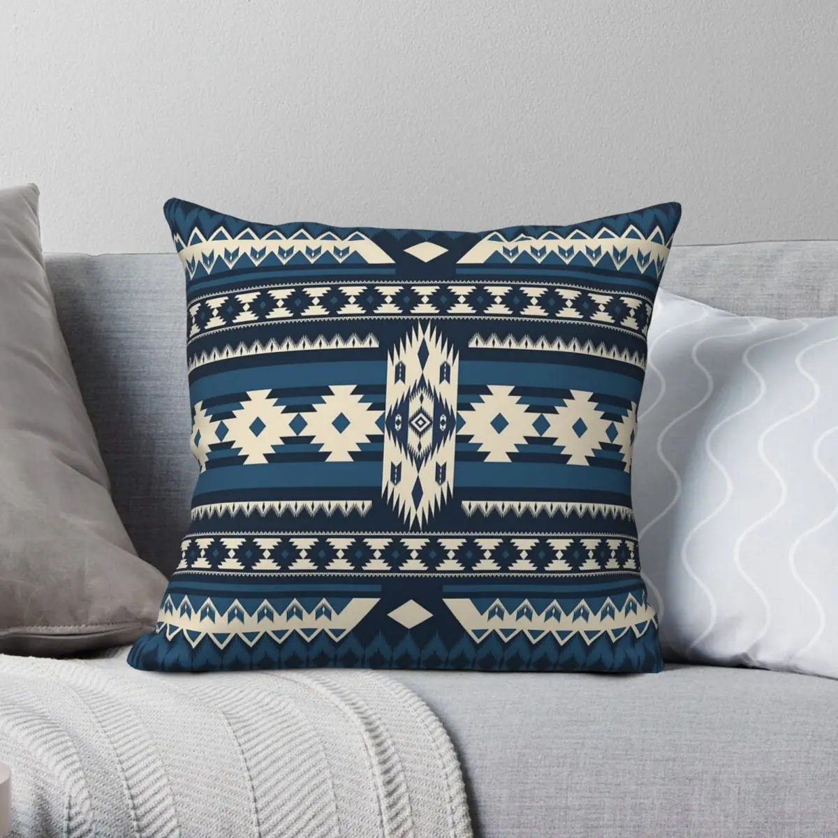 Native American Aztec Geometric Pillowcase Polyester Linen Velvet Pattern Zip Decorative Pillow Case Sofa Seater Cushion Case