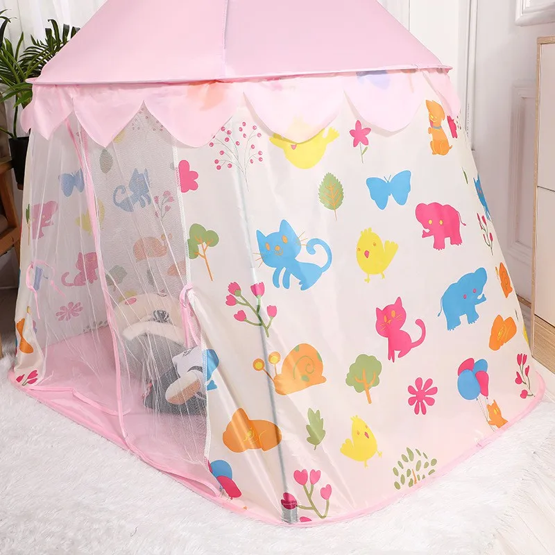Comoda tenda portatile per bambini Casa da gioco per interni ed esterni per ragazzi e ragazze Facile installazione Casa da gioco per bambini Giocattolo in metallo