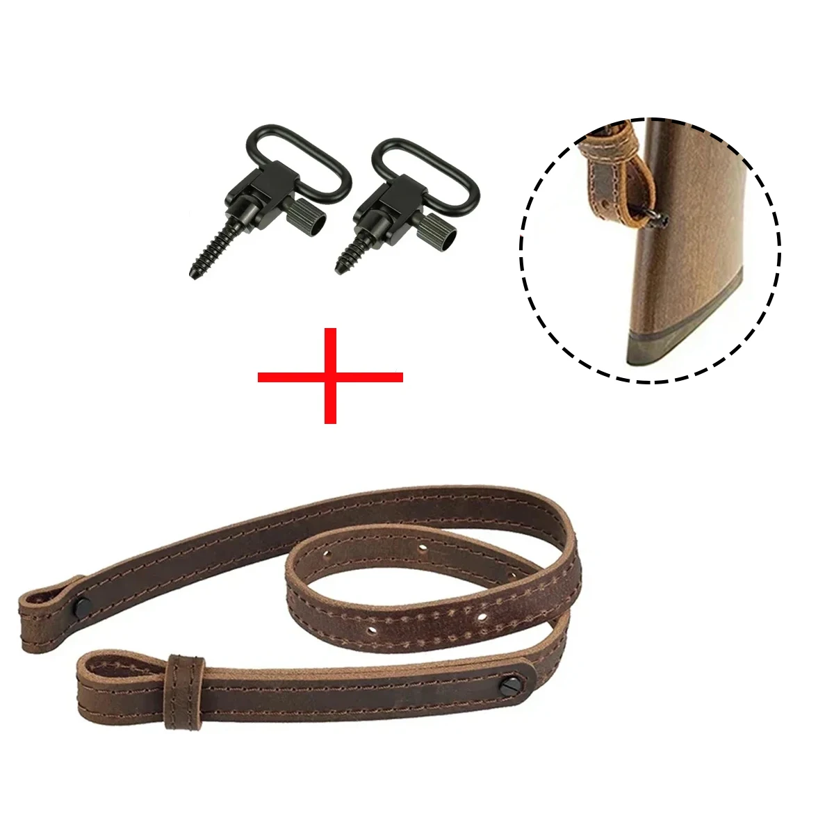 Genuine Leather Gun Sling Rifle Slings Tactical Strap for Shotgun for Ruger Remington 870 Gamo Hunting Accessories