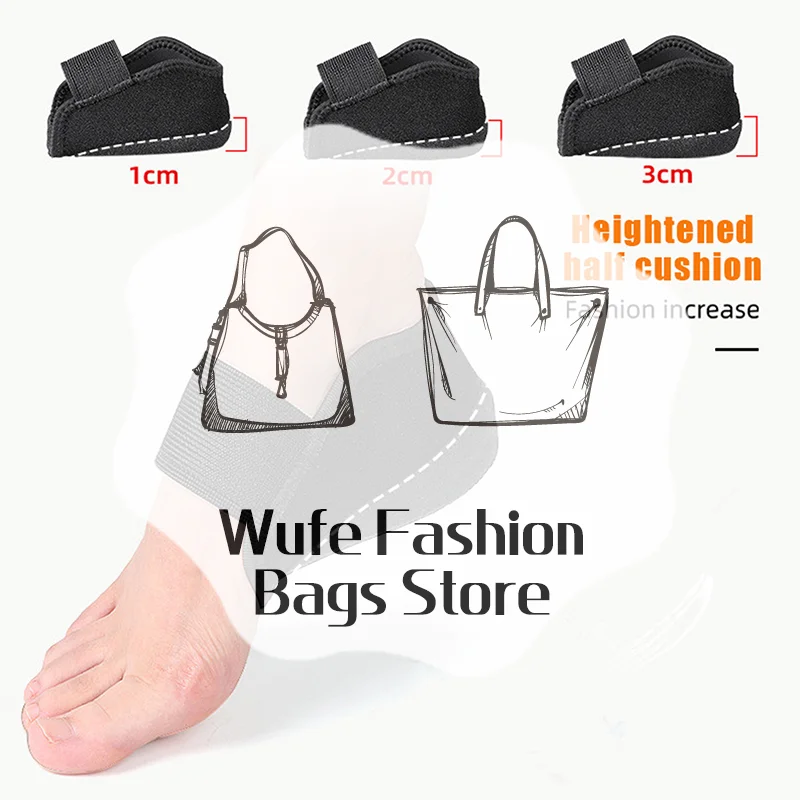 1-3cm Invisible Height Increase Silicone Socks Gel Heel Pad Orthopedic Arch Support Heel Cushion Soles Insole Foot Unisex