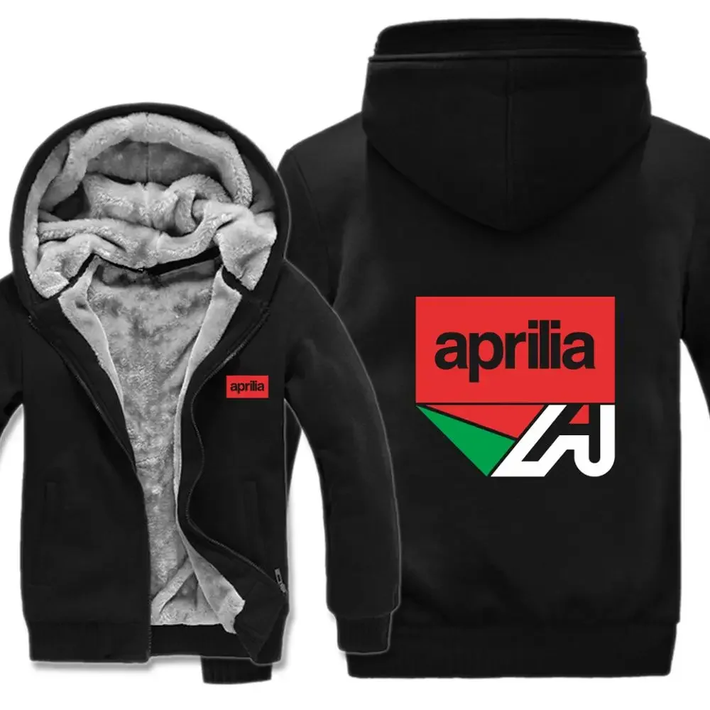 Aprilia-Casaco masculino com zíper para motocicleta, Hoodies de lã, casaco grosso, moletom motorizado, roupas masculinas, Novo, 2023