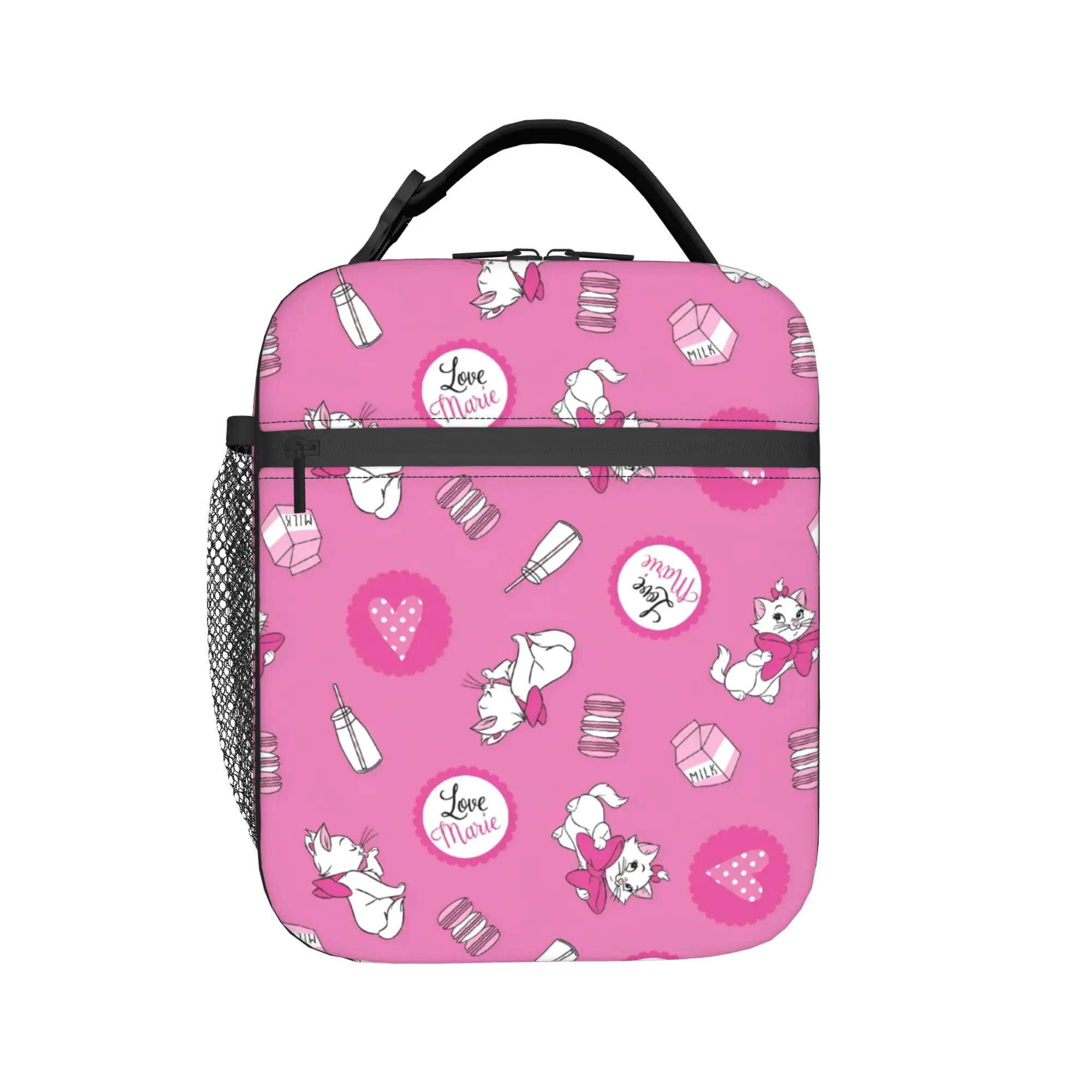 Maries  Cat Insulated Lunch Bag Cooler Bag Reusable,Lunch Container Portable Tote Lunch Box Bento Pouch Work  Picnic